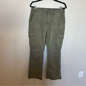 AE Stretch Classic Bootcut Cargo Pant, Olive Green, 10 Regular